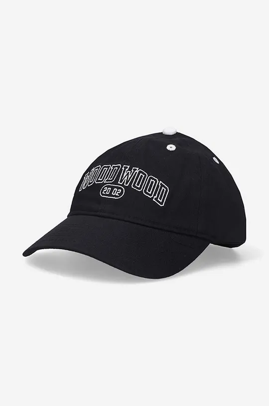 Wood Wood cotton baseball cap Brian black