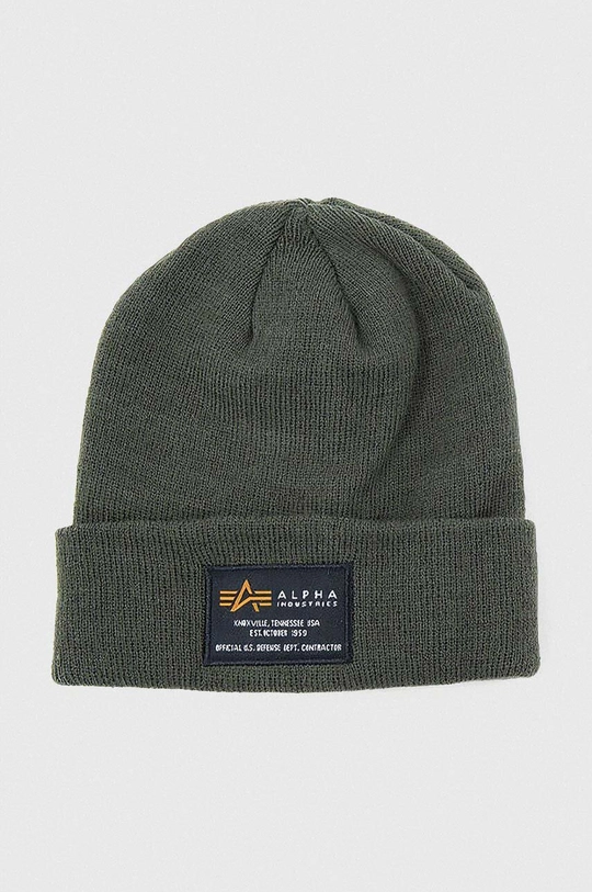 зелёный Шапка Alpha Industries Crew Beanie Unisex