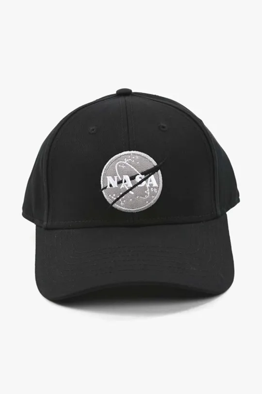 Памучна шапка с козирка Alpha Industries Nasa Cap черен
