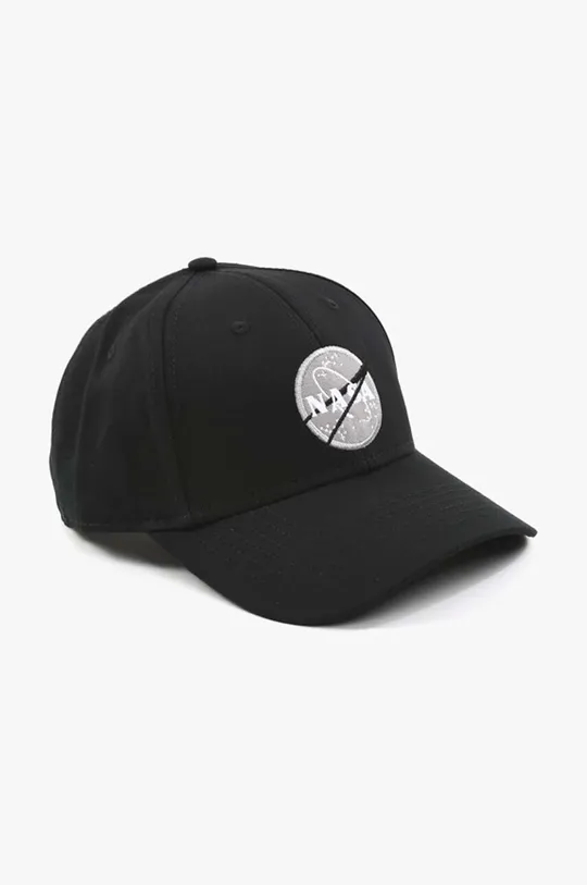 černá Bavlněná baseballová čepice Alpha Industries Nasa Cap