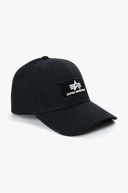 negru Alpha Industries șapcă de baseball din bumbac VLC Cap II