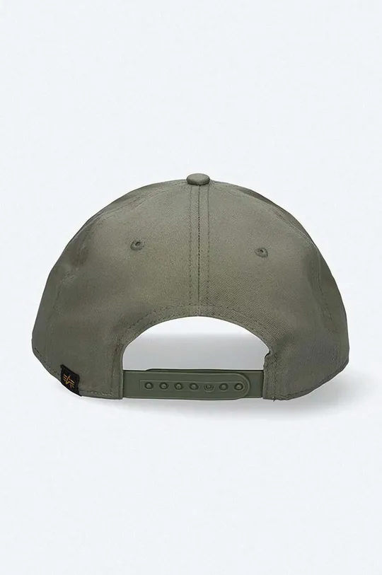 Памучна шапка с козирка Alpha Industries зелен