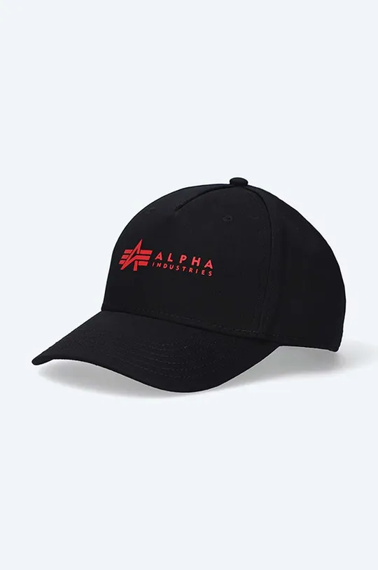 μαύρο Βαμβακερό καπέλο του μπέιζμπολ Alpha Industries Unisex