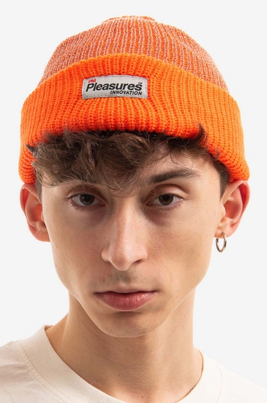 PLEASURES beanie Innovation Reflective orange