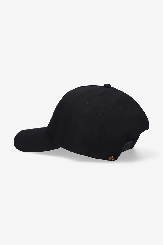 czarny Alpha Industries czapka z daszkiem bawełniana