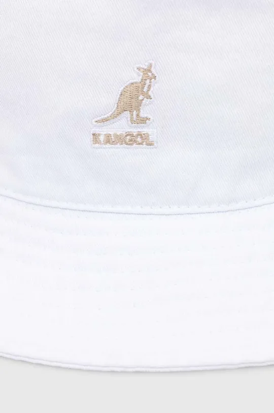 bela Bombažni klobuk Kangol Washed Bucket K4224HT WHITE