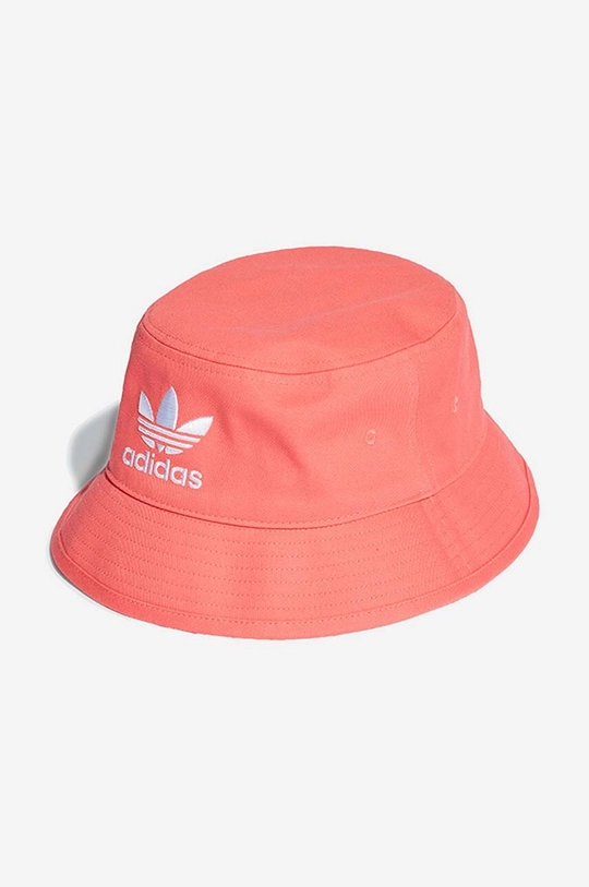 różowy adidas Originals kapelusz bawełniany Trefoil Bucket Hat Unisex