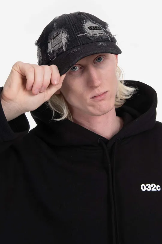 czarny 032C czapka z daszkiem bawełniana 032C Hashed Cap
