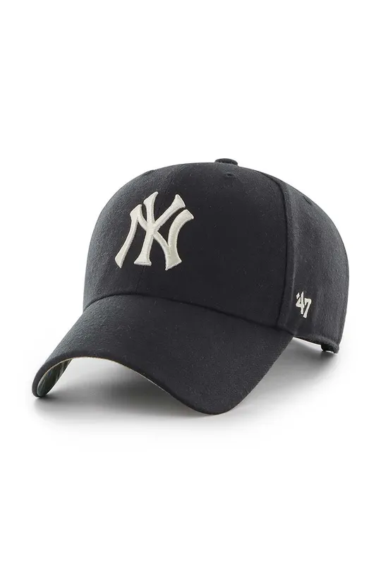 crna Pamučna kapa sa šiltom 47brand MLB New York Yankees Unisex