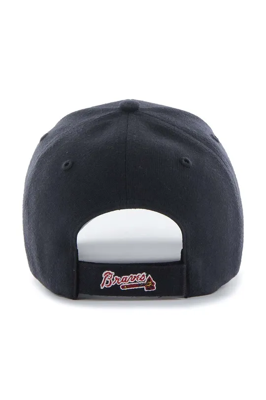 47 brand cappello con visiera aggiunta di cotone MLB Atlanta Braves blu navy