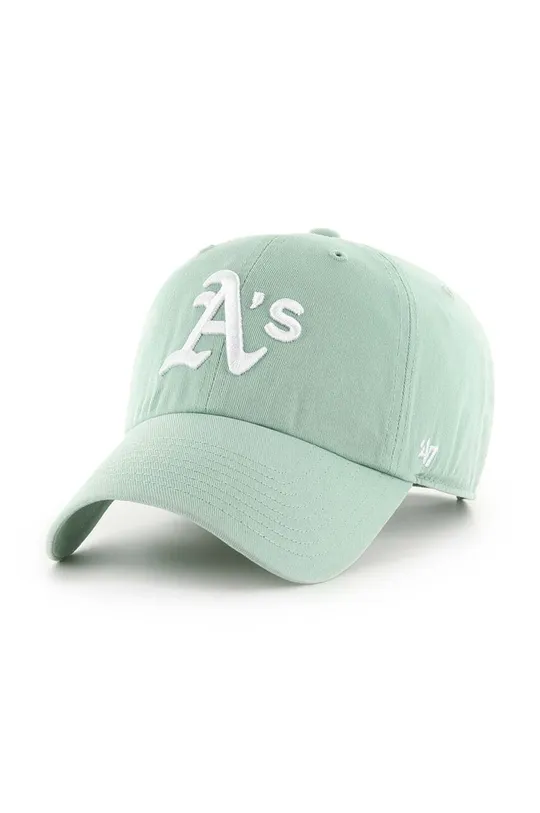 πράσινο Βαμβακερό καπέλο του μπέιζμπολ 47 brand MLB Oakland Athletics Unisex
