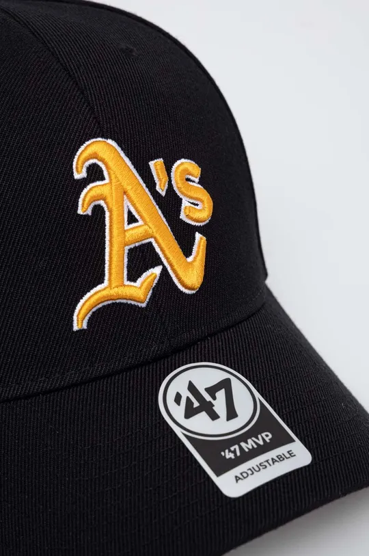 47 brand berretto da baseball B.MVP18WBV.BKG OAKLAND ATHLETICS BLACK MLB Oakland Athletics nero