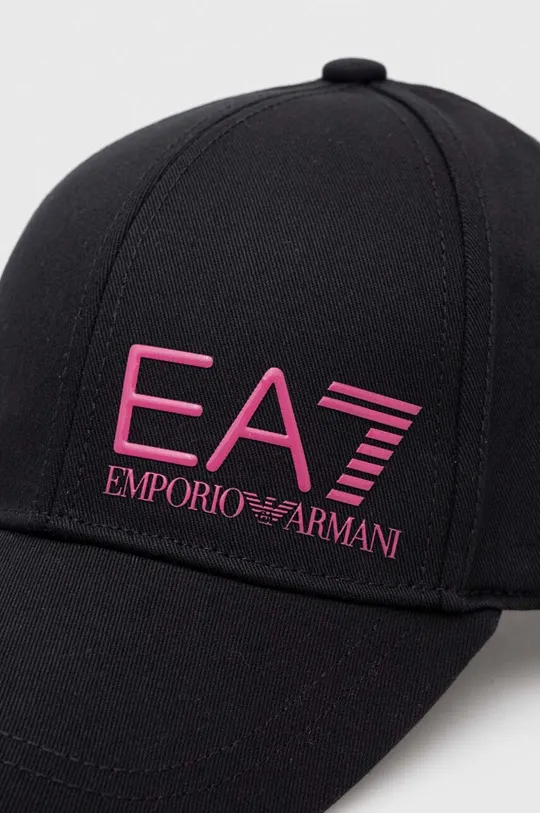 Pamučna kapa sa šiltom EA7 Emporio Armani crna