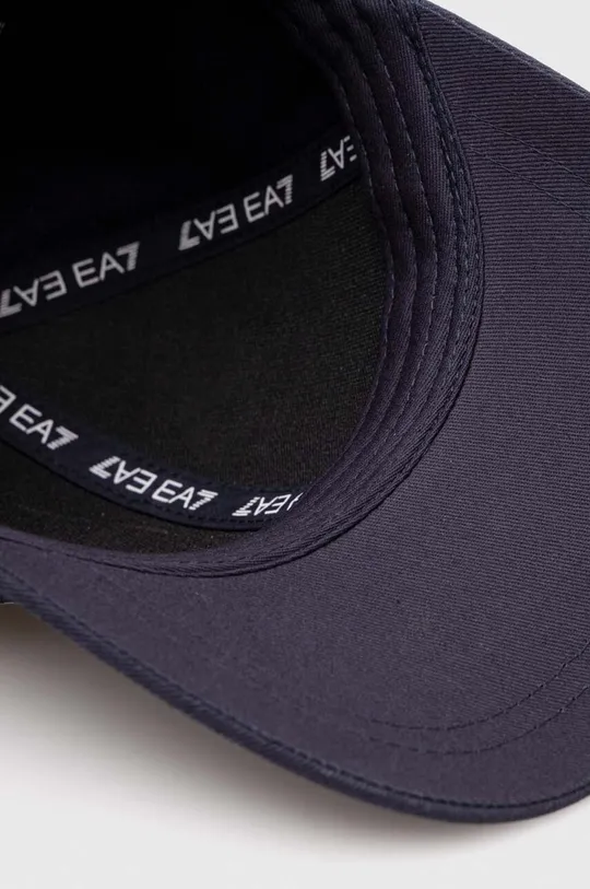 σκούρο μπλε Βαμβακερό καπέλο του μπέιζμπολ EA7 Emporio Armani