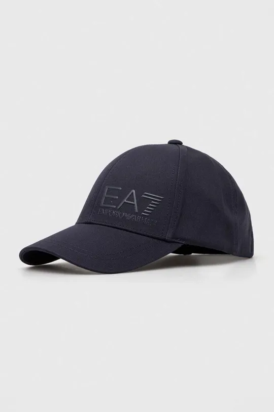 σκούρο μπλε Βαμβακερό καπέλο του μπέιζμπολ EA7 Emporio Armani Unisex