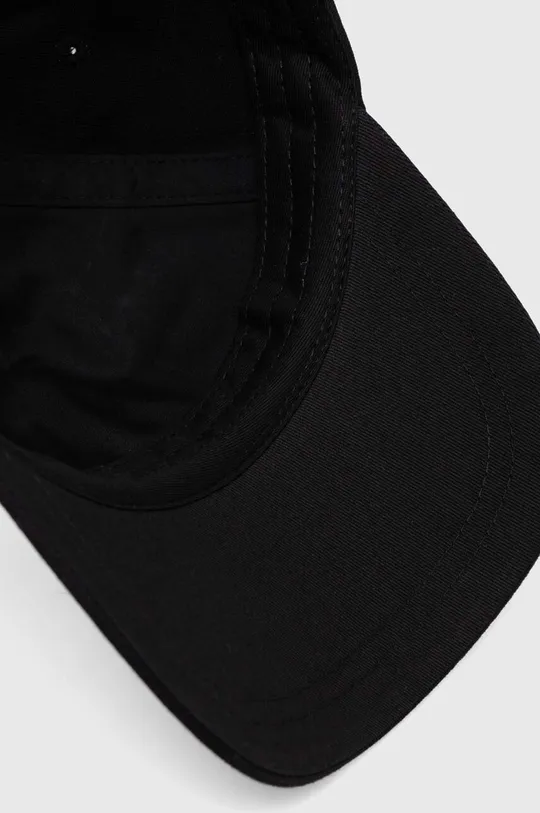 czarny EA7 Emporio Armani czapka z daszkiem bawełniana