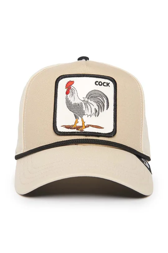 Хлопковая кепка Goorin Bros Rooster бежевый