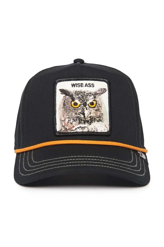Бавовняна бейсболка Goorin Bros Wise Owl чорний
