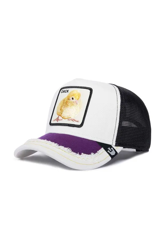 biały Goorin Bros czapka z daszkiem z domieszką jedwabiu Silky Chick Unisex