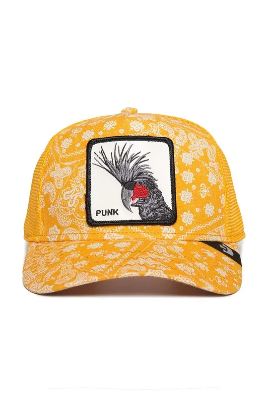 Goorin Bros czapka z daszkiem z domieszką lnu Spray Paint Arch żółty