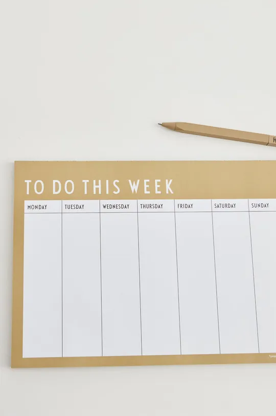 Design Letters planner settimanale beige