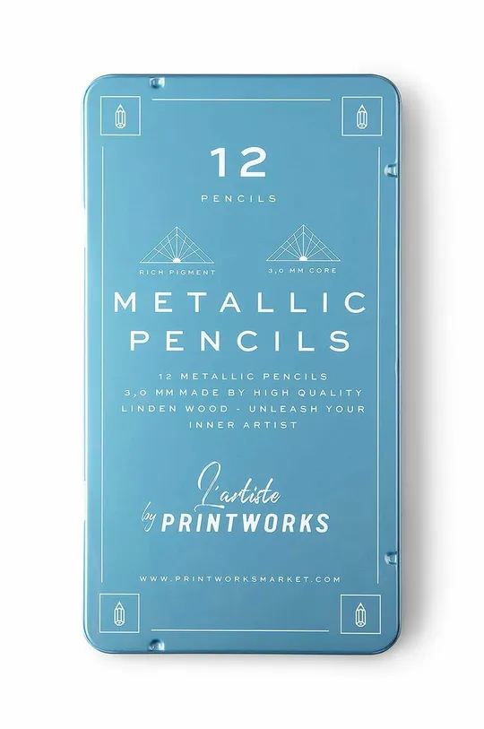 viacfarebná Sada farbičiek v puzdre Printworks Metallic 12-pack Unisex