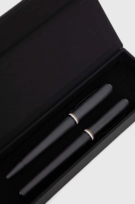 Set nalivpero i kemijska olovka Hugo Boss Set Contour Iconic crna