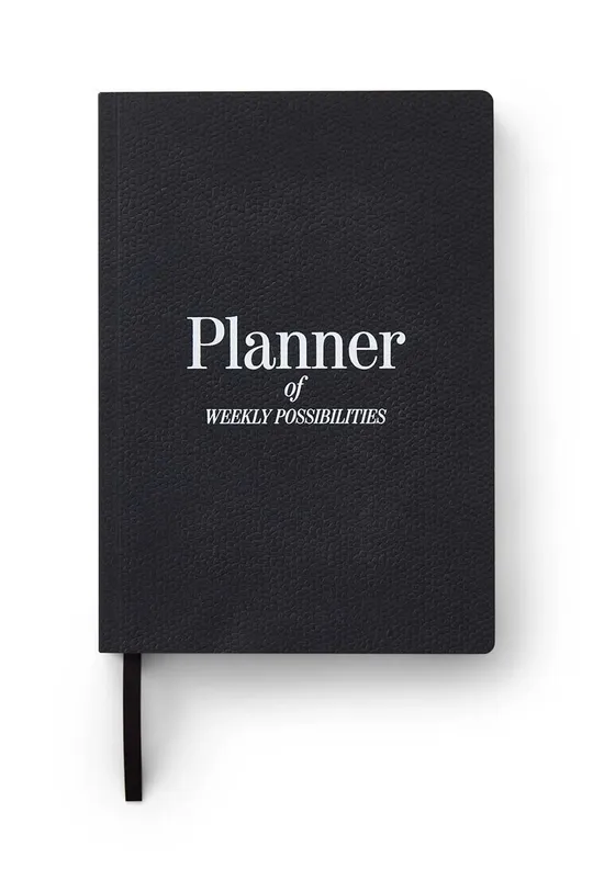 fekete Printworks heti tervező Weekly Planner Uniszex