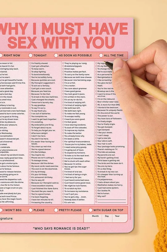 Σημειωματάριο Why I Must Have Sex With You Pad πολύχρωμο