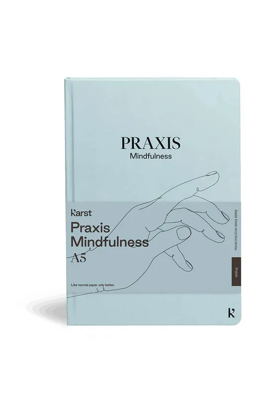 turkusowy Karst notatnik Praxis Mindfulness A5 Unisex
