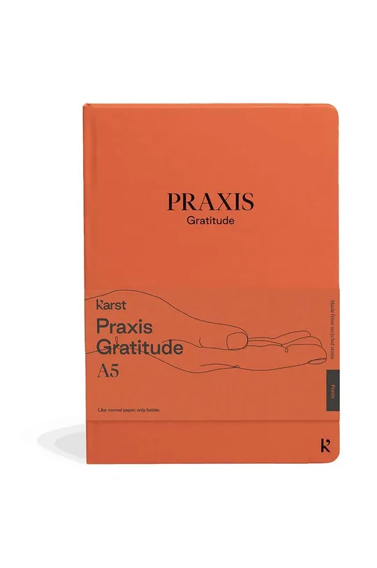 pomarańczowy Karst notatnik Praxis Mindfulness A5 Unisex