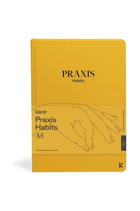 sárga Karst jegyzetfüzet Praxis Mindfulness A5 Uniszex
