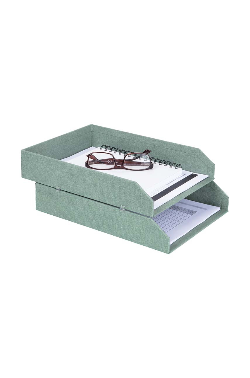 Organizer Da Scrivania Bigso Box - Portapenne Con 4 Scomparti In Fibra Di Legno, Design Scandinavo Bianco - Foto 2