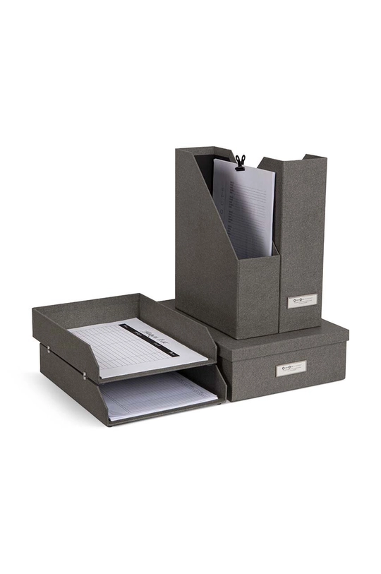 Organizator za dokumente Bigso Box of Sweden Holger 5-pack siva