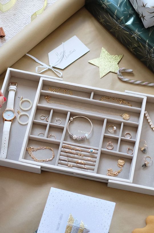 Stackers wkład do szuflady z organizerem na biżuterię Tworzywo sztuczne