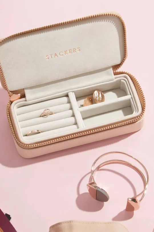 różowy Stackers pudełko podróżne na biżuterię