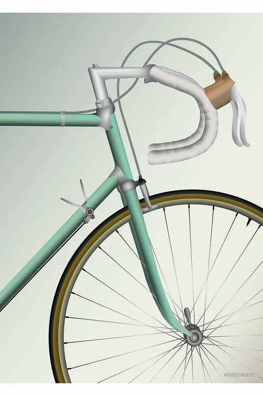 πολύχρωμο Vissevasse Αφίσα Racing Bicycle 50x70 cm Unisex