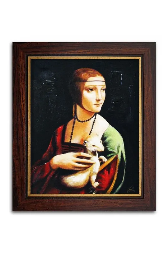 πολύχρωμο Ελαιογραφία στο πλαίσιο Leonardo Da Vinci Lady with an Ermine Unisex
