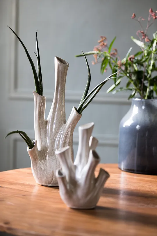 bézs Light & Living dekor váza Korali