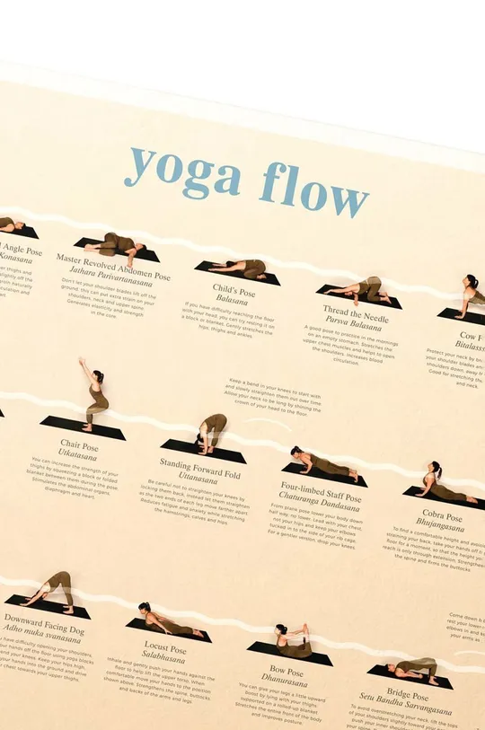 барвистий Настінний плакат Luckies of London yoga flow