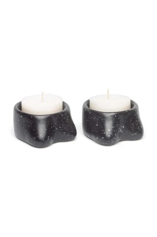 Helio Ferretti candelieri decorativi pacco da 2 nero