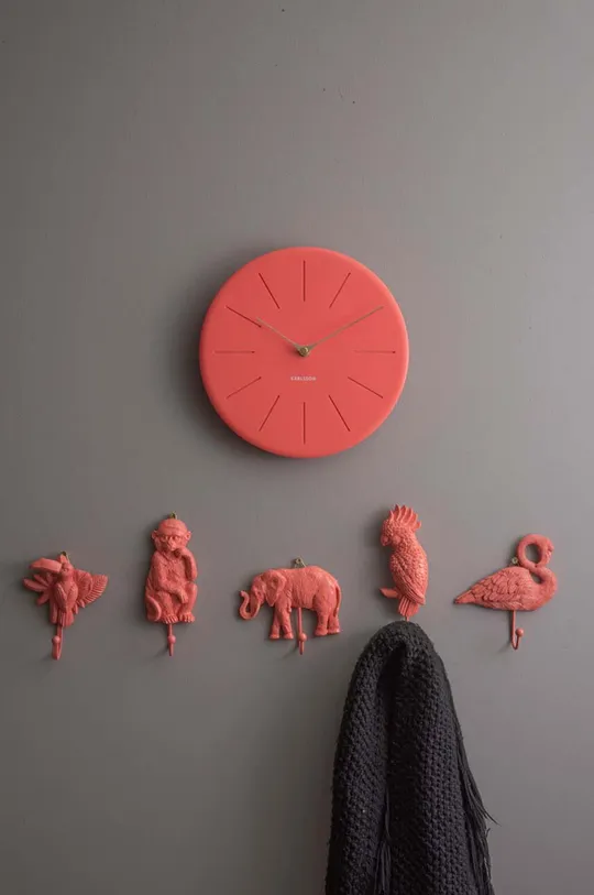 Present Time appendiabito da parete rosa