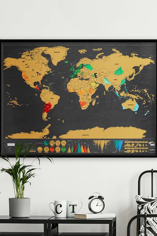 multicolor Luckies of London mapa-zdrapka Scratch Map® Deluxe