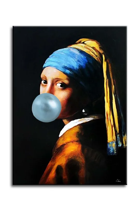 šarena Interpretacija naslikana uljem  Johannes Vermeer, Djevojka s bisernom naušnicom Unisex