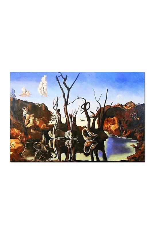 πολύχρωμο Αναπαραγωγή ζωγραφισμένη σε λάδι Salvador Dali, Łabędzie odbijające się w wodzie jako słonie Unisex
