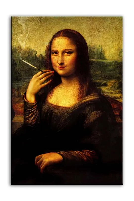 többszínű olajfesték interpretáció Leonardo Da Vinci, Mona Lisa Uniszex