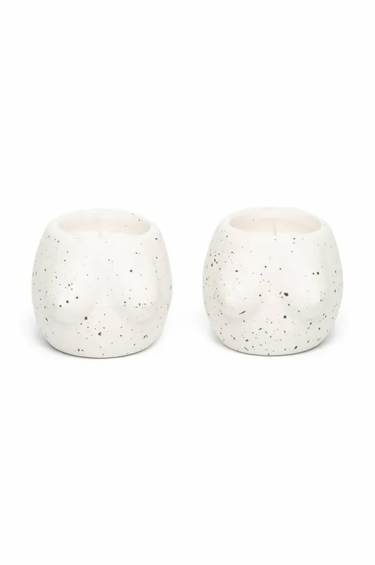 biały Helio Ferretti zestaw świeczników 2-pack Unisex