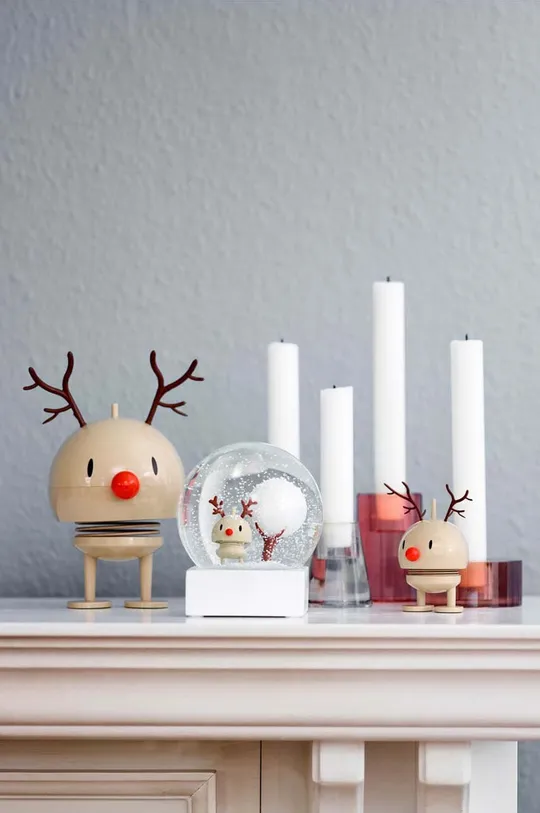 Hoptimist palla decorativa Reindeer Snow L Vetro, Plastica