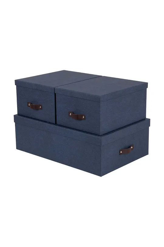 тёмно-синий Ящик для хранения Bigso Box of Sweden 3 шт Unisex