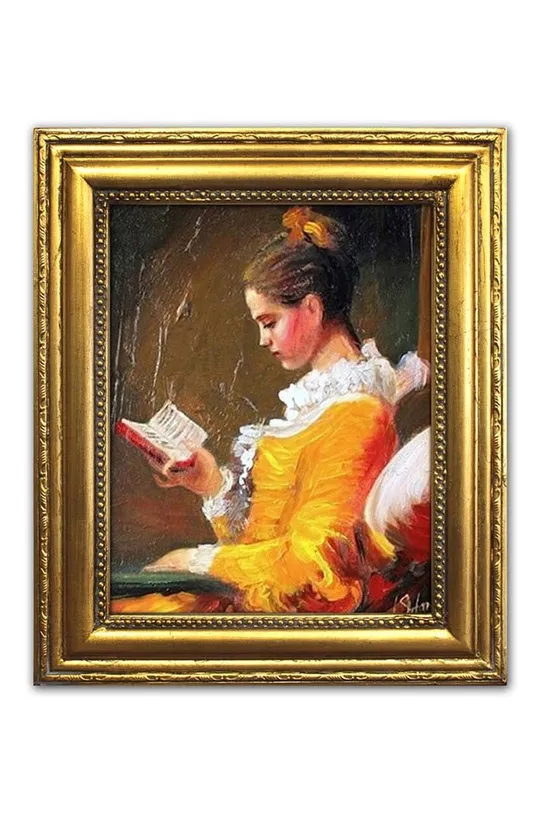 multicolor Reprodukcja na płótnie w ramie Jean Honore Fragonard, Czytająca dziewczyna Unisex